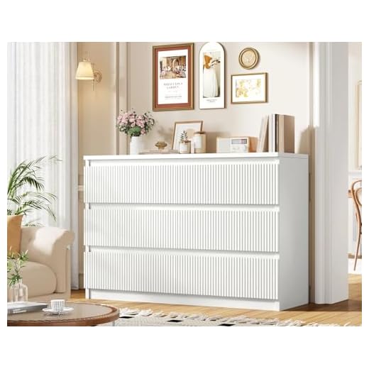 Jocoevol Fluted 6 Drawer Dresser