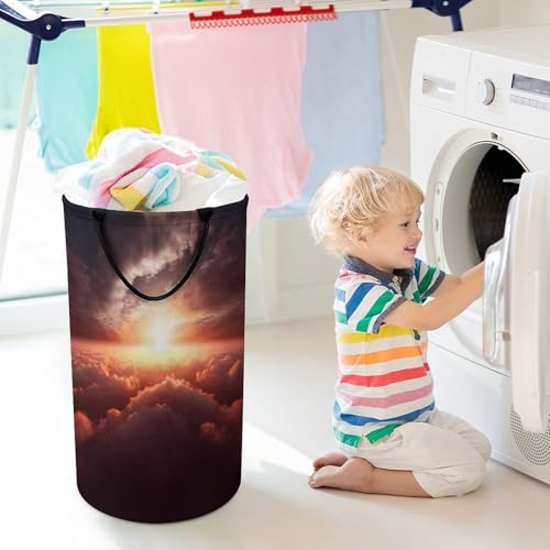 Panier à linge pliable grande capacité Sun Sunrise avec poignées - 7