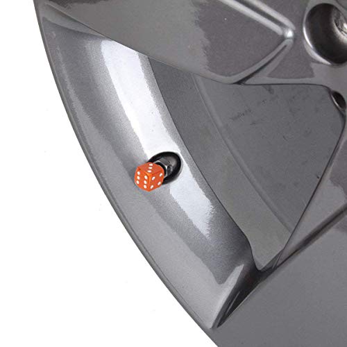 Tomall Orange Dice Valve Stem Caps For Car Bike Wheel Tire(Pack Of 4) #TOP5