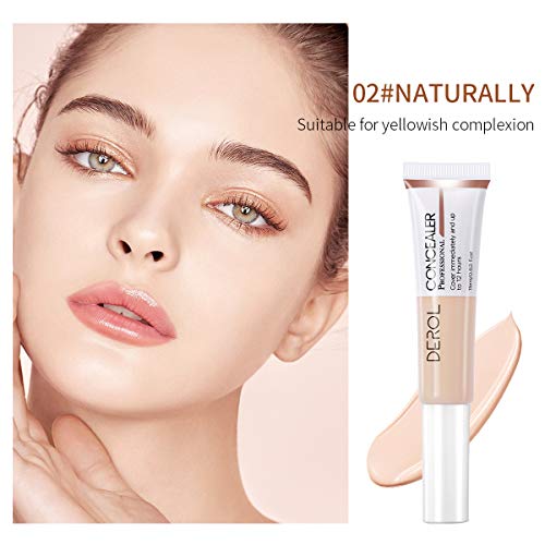 Kissio Concealer,Full Coverage Concealer,Under Eye Concealer,Cover Acne And Freckles,Brightener,Coverimmediately And Up To 12 Hours,Waterproof And Sweatproof（02#Natural) #TOP1