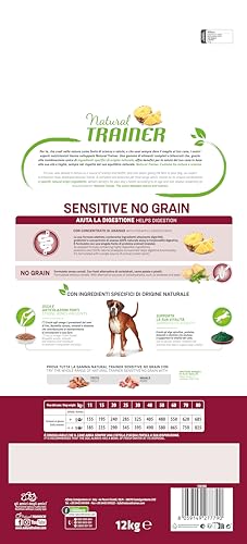 Natural Trainer Sensitive No Grain Cibo per Cani Adulti con Maiale - 12kg - 3