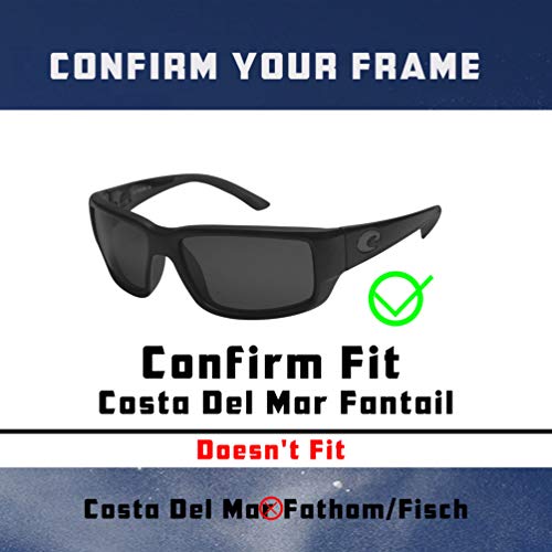 Image of Green Mirror Fantail Lenses Replacement for Costa Del Mar Sunglass Polarized