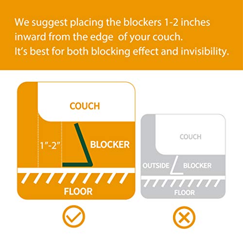 Bowerbird Clear Toy Blockers For Furniture - Stop Things From Going Under Couch Sofa Bed And Other Furniture - Suit For Hard Surface Floors Only #TOP6