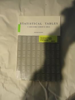 Paperback Statistical Tables Book