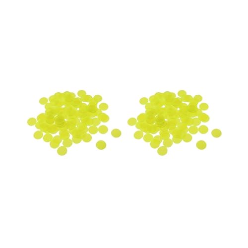 Juego de 2 marcadores de plástico transparentes para juegos de bingo profesionales, 1,5 x 1,5 cm