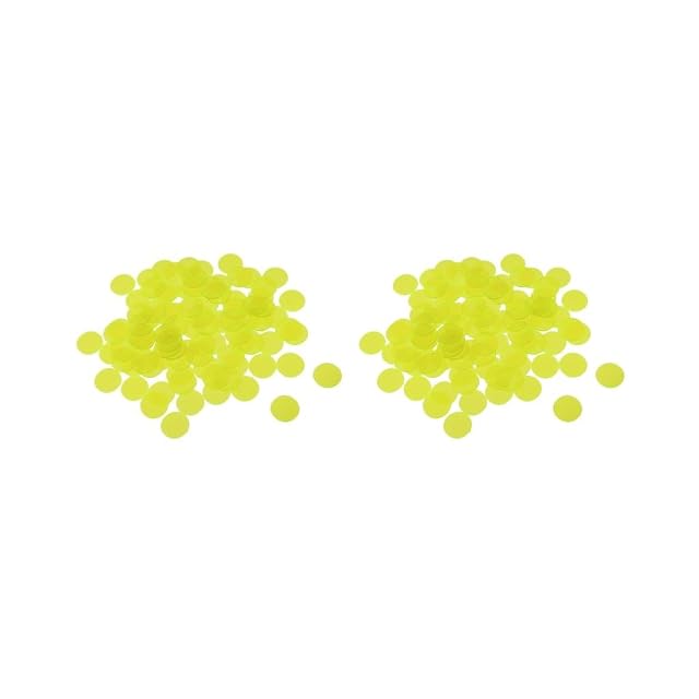 Juego de 2 marcadores de plástico transparentes para juegos de bingo profesionales, 1,5 x 1,5 cm