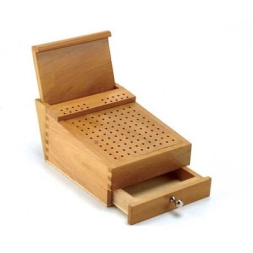 Blue Sky Wooden Bur Box With Plier Stand And File Holder Jewellers Rotary Tool Holder