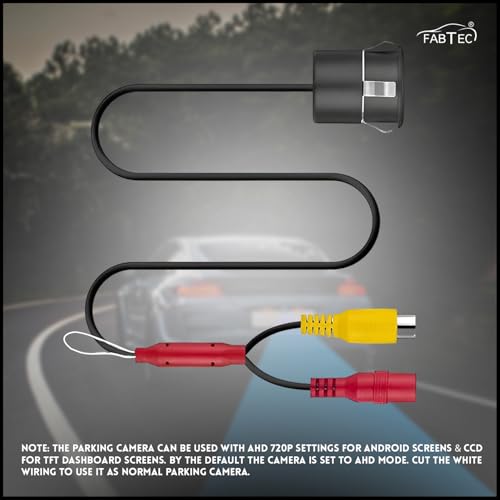 Image of FABTEC 8 LED Rear View Reverse Parking Camera Bumper Drill Type Reverse Parking Camera for All Cars