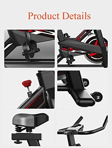 Image of Indoor Cycling Stationary Bike Exercise Bike for Home Cardio Gym Belt Drive Workout Bike with Comfortable Seat Cushion LCD Monitor