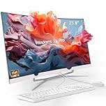 DAHONGYUN 23.8" FHD IPS All-in-One pc,Windows 11 Pro Curved Display Desktop Computer, i5 Processor up to 4.4 GHz, 16GB RAM, 256GB SSD, Wi-Fi, USB, HDMI, QWERTY-Keyboard and Mouse