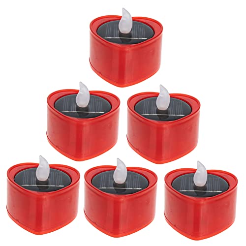 Bougie LED étanche extérieure UPKOCH lot 6 lampes solaires anti-vent pour jardin