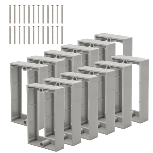 12PCS 3/4 Inch Single Gang Outlet Box Extender,Gray