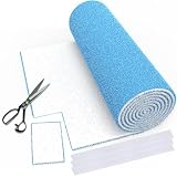 WAWINY 20 x 140" Air Vent Filters, 0.5-inch Thickness MERV 8 Filter Material, Cut Into About 100 Filters, HVAC Furnace Vent Filters for Home, Floor, Ceiling, Grilles (48PCS Adhesive Hook Tape)