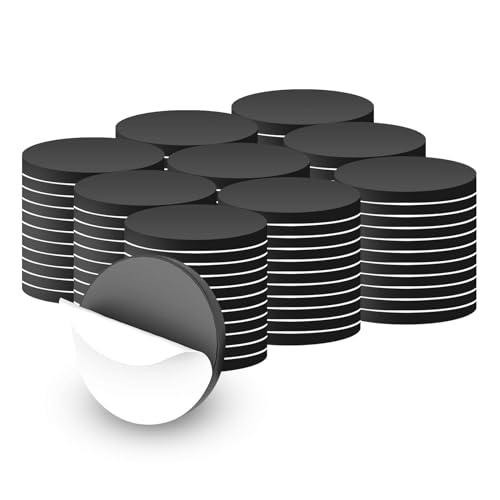 100 Pièces 20mm Rond Aimanté Autocollant, Aimant Rond Puissant Adhésif, Aimants Autocollants Adhésifs, Aimant Aimant Adhésif, Aimants Ronds avec Dos Adhésif, pour L'école & Le Bureau