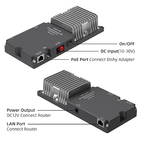 Starlink DC Conversion KT,XTAR EL3 12V to 48V DC Power Supply for Starlink Standard ACTUATED (Gen 2),Reduce Power Consumption