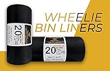 Haya Home 20 Heavy Duty Wheelie Bin Liners 240 Litre Large Refuse Sacks Wheelie Bin Bags For Garden Kitchen House Office Caterers Rubbish made from 100% Waste Recycled Material - Image 5