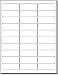 White Removable Labels - Address Size 1" x 2 5/8" - 30 per Sheet - for Inkjet/Laser Printers - 25 Sheets / 750 Labels