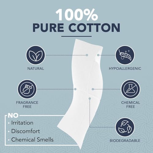 Image of 100% Pure Cotton Face Towels - 240 Count Large Disposable Wash Cloths for Face Washing, Makeup Removal & Acne Care | Ultra Soft, Hypoallergenic & Fragrance-Free