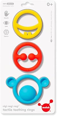 Fat Brain Toys Nigi Nagi and Nogi Teething Rings by MOLUK - Nigi Nagi and Nogi Teething Rings by MOLUK - Primary