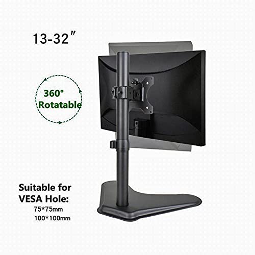 SIMPLETEK Supporto Base Braccio da Tavolo SCRIVANIA Stand Staffa Universale per TV E Monitor Fino A 8KG da 13" A 32" Regolabile in Altezza con Attacco VESA 75 100 75X75 100X100 in Alluminio