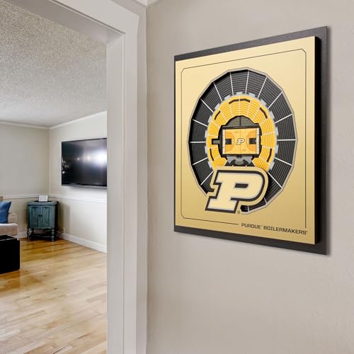 Image of YouTheFan Officially-licensed NCAA Stadium Series 3D Wall Art - multi-layer team stadium replica, detailed sports fan gift, indoor decor