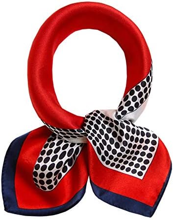 ANDANTINO 100% Mulberry Silk Scarf -21” Square Neckerchief with Gift Packed