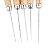 Hicello 5 Packs Sewing Awls, Leather Sewing Needle with Wood Handle, Pinpoint Stitching Sewing Awl Repair Tool for DIY Handmade Cloth Leather Shoe #4