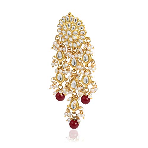 Karatcart Womens Gold Plated Kundan Tassel Earrings - Image 4