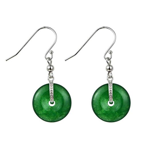 Boucles d'oreilles ethniques en jade beignet pour sublimer vos tenues bohèmes et d'été