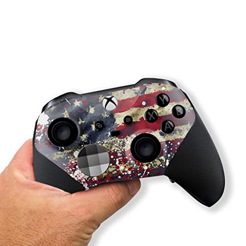 DreamController Tatterred Flag X-box Elite Controller Series 2 Limited Edition Custom Elite Series 2 Controller for X-box One/Series X/S. with Advanced Hydro-Dip Paint Technology(Not Just a Skin)
