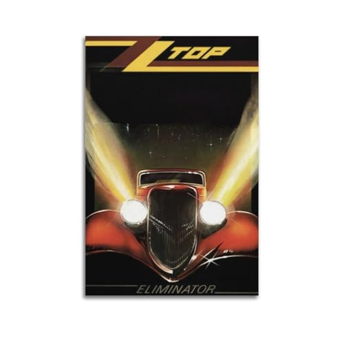 HIUSOUM ZZ Top Eliminator Stampa artistica da parete poster su tela per regali estetici per la stanza, 20 x 30 cm, senza cornice