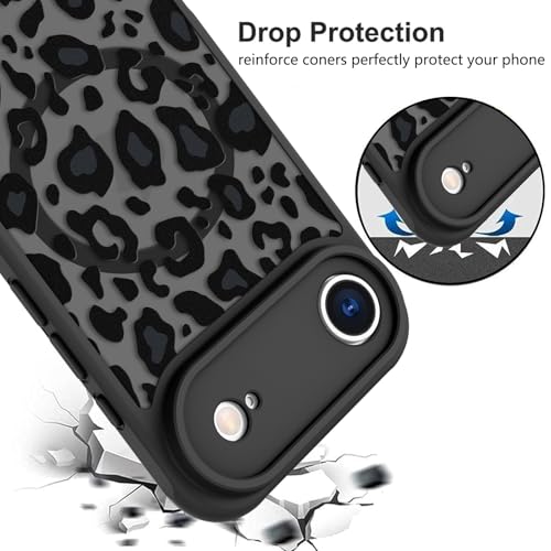 Image of KANGHAR Case for iPhone Air Leopard Printed Pattern | [Compatible with Magsafe] Cute Cheetah Protective Magnetic Case for Girls Women Men 6.5 inch