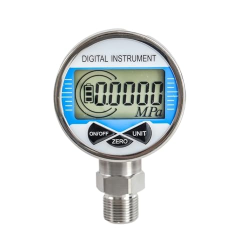 Barómetro electrónico digital para presión de aceite y agua en acero inoxidable 0-0.1Mpa