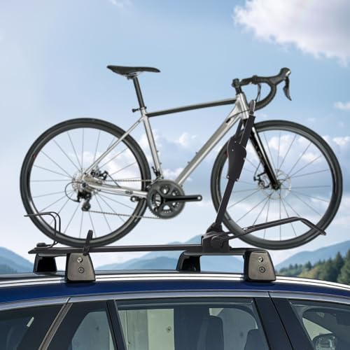 Car Racks 1 Bike Capacity Car Rooftop Mount Upright Bike Rack With Locking Systems Universal Roof Top Bicycle Racks Mount Rooftop Bike Carrier