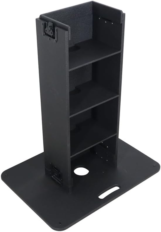 Prox XZF-DJCTBL Control Tower DJ Podium for Pioneer DDJ-REV7 XDJ-XZ DDJ-1000 Rane One - Black Finish
