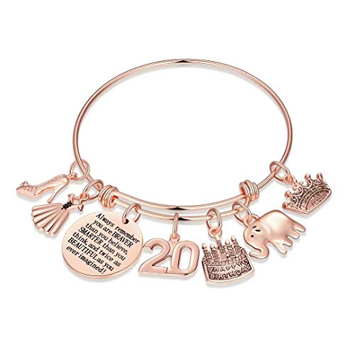 20th Birthday Gifts for Girls, Sweet 20 Gifts for Teen Girl Turning 20 Fabulous Birthday Gifts Bday Present Bracelet 20 Year Old Girl Gifts for Birthday Women Friends Female Inspirational Graduation