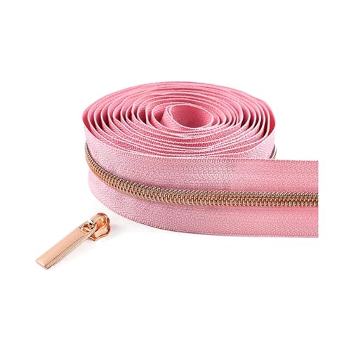 Cremalleras de nailon para coser, n.° 5, con deslizadores, por metro, en rollo, para bolsos y ropa, kit de reparación,10 metros - 10 piezas de deslizadores