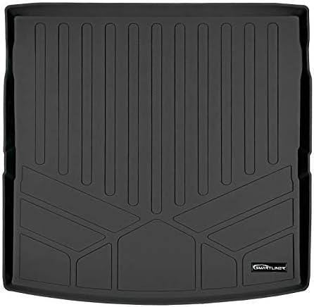 SMARTLINER Custom Fit Cargo Trunk Liner Floor Mat Behind 2nd Row Black Compatible with 2018-2022 Volkswagen Tiguan with 3rd Row Seats