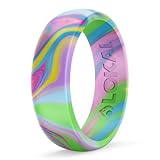 Lokai Anillo de silicona para mujeres y hombres, ultra cómodo, anillos de silicona de alta calidad para un estilo de vida activo, anillos de boda de goma duraderos, transpirable, sin piedras preciosas