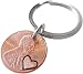 2009 Penny Keychain with Heart Around Year; 7 Year Anniversary Gift, Hand Stamped Couples Keychain