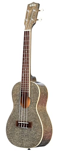 Kala KA-SPRK-GOLD Stardust Gold Sparkle Concert Ukulele Bundle with Gig Bag, Tuner, Aquila Strings, Strap, Austin Bazaar Instructional DVD, and Polishing Cloth - Thumbnail 4