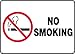 Accuform MSMK948VP Plastic Safety Sign,"NO Smoking" with Graphic, 10" Length x 14" Width x 0.055" Thickness, Red/Black on White