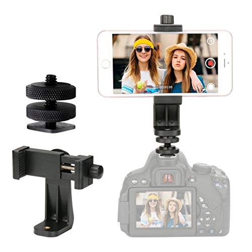 SHOPEE Tripod Mount/Vertical Bracket Smartphone Holder/Phone 360 Degree Clip Clipper Tripod Adapter with 1/4