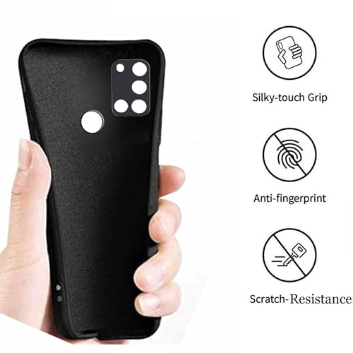 Image of A rtistque Back Cover Case for Realme 7i with Camera Protection | Shockproof TPU | Stylish Protective Design | Slim Fit | Ultra Matte | Realme 7i Back Cover - Black