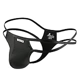 Doublehero Herren Sexy G-String Slip Schwarz Männer Boxershorts Lack Leder Loch Unterwäsche Männer Slips Thong Sport G-String