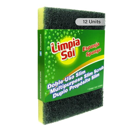 Image of | Pack 12 Sponge Multipurpose | Cleaning Supplies Sponges | Dish Scrubber - Home & Kitchen Utensils | Cleaning Tools
