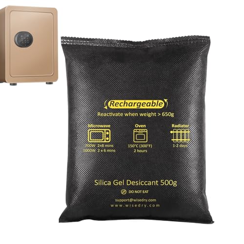 Deshumidificadores - Bolsa Desecante Reutilizable 500g - Gel de Sílice Antihumedad | Reactivación de microondas | Armario absorbente, coche, garaje, cajones | Antimoho