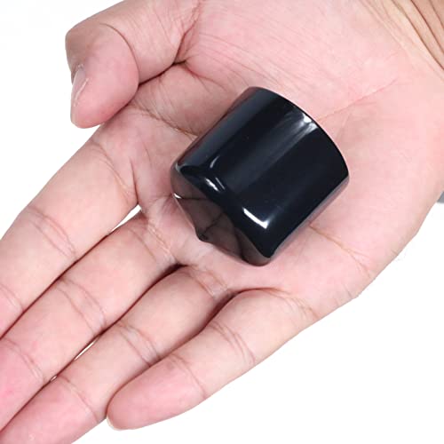 Image of Acocony 1 1 /2 Inch Rubber Cap (38.10 mm) Round Black Pack of 8 | 1.5 inch PVC Rubber End Caps Dustproof, Protective & Aesthetic Flexible Covers for Tubing, Pipes, Poles, Bolts & More
