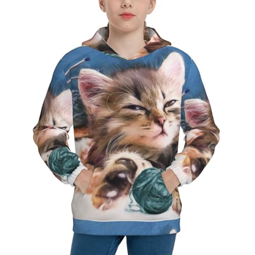 Pug dog Yoga Kid Hoodies Boys Sweatshirts Girls Pullover with Pocket