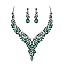 2Pcs-Emerald Color Black-Tone